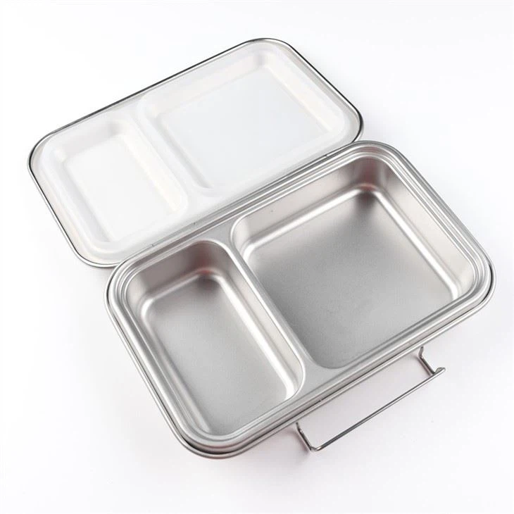 2 Compartment Stainless Steel Lunch Box