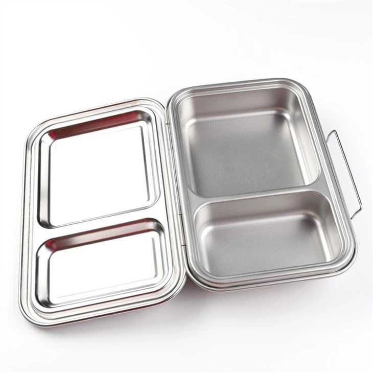 2 Compartment Stainless Steel Lunch Box